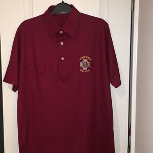 Vintage DownPatrick Red Imported Northern Ireland golf pocket shirt retro style